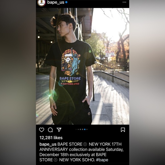 A BATHING APE Anniversary Collection 
Graphic Print Crew Neck T-Shirt
Size: S - Picture 5 of 5